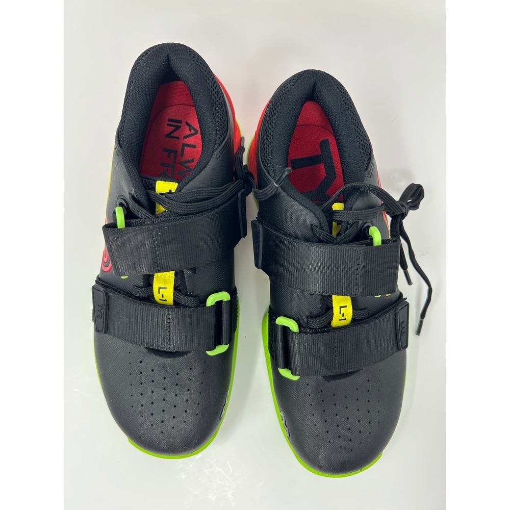 TYR L-1 Lifter Weightlifting Shoes Black Neon Green Red Gradient Mens Womens 8 - Picture 4 of 9